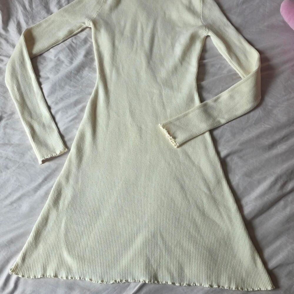 Princess-polly Women's Cream and White Dress